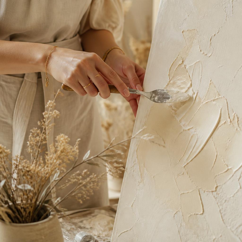The artist at work in the studio
